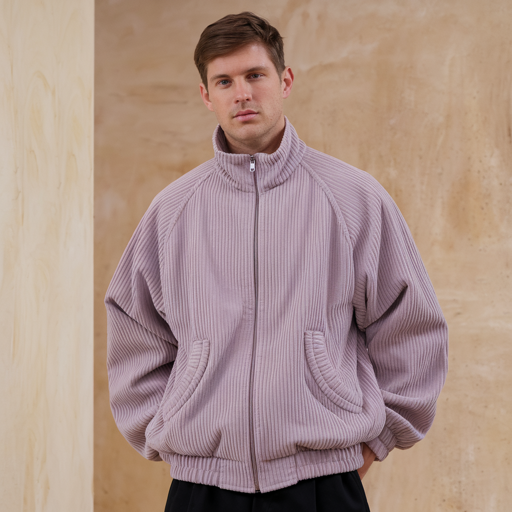 Men’s Corduroy Jacket – Textured Outerwear with Warm Lining