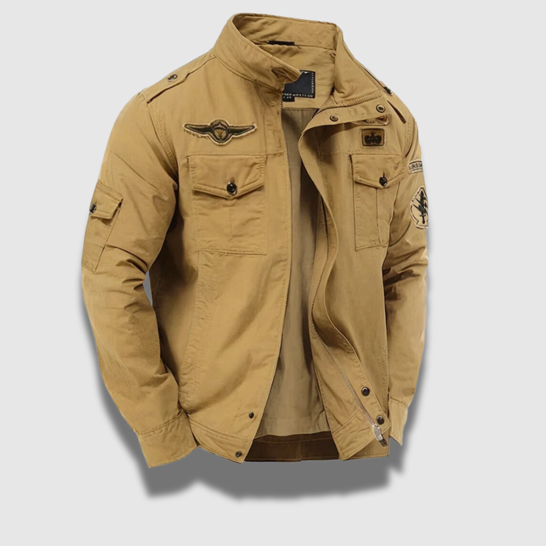 Men’s Cotton Utility Blazer – Shoulder Detail & Smart Casual Fit