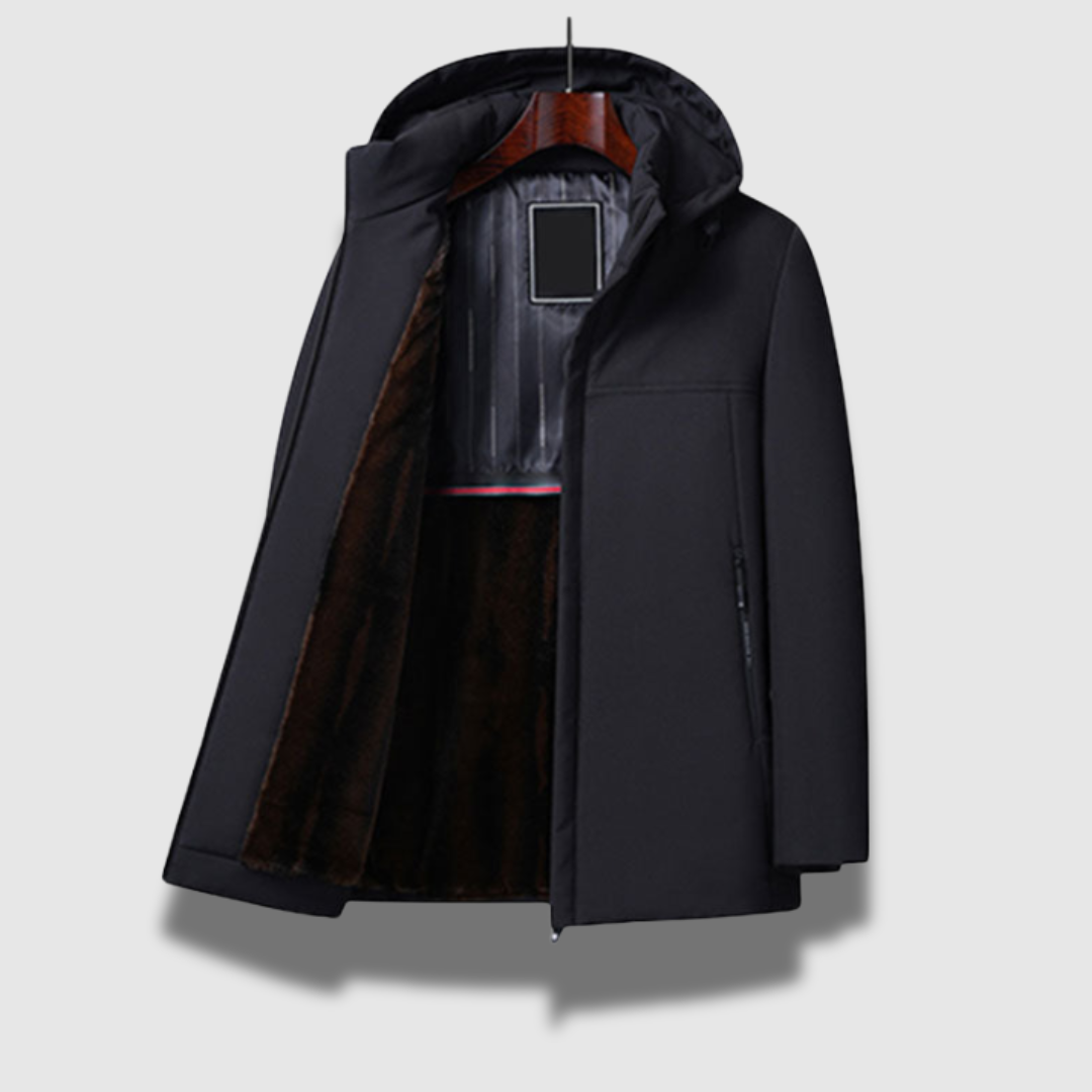 Men’s Hooded Fleece Jacket – Windproof, Warm & Everyday Ready