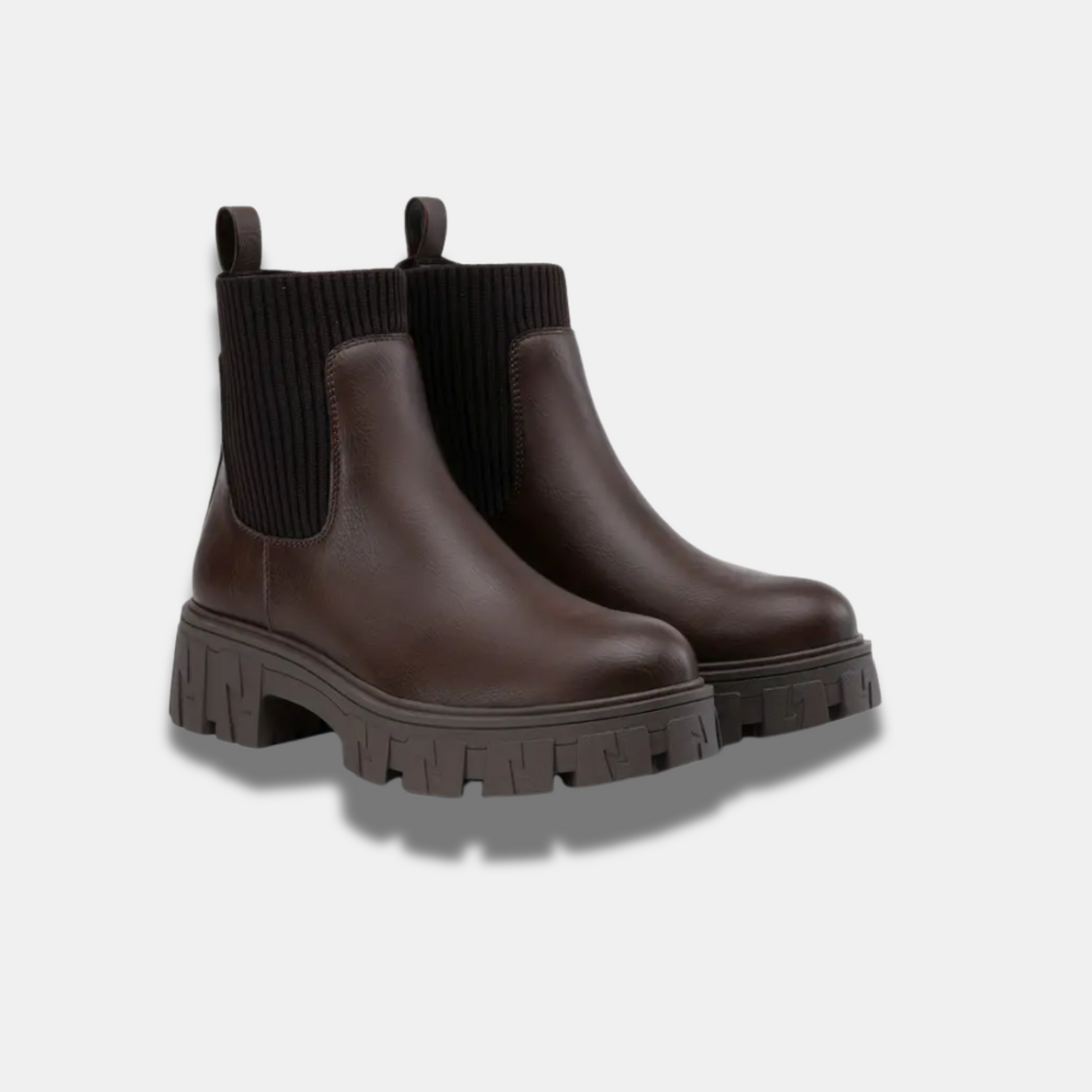 Women’s Dark Brown Platform Chelsea Boots – Bold Style with Everyday Comfort