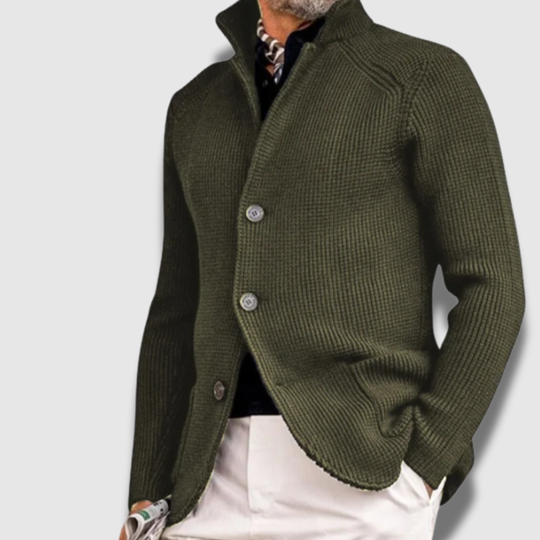 Men’s Classic Knit Cardigan – Soft Button-Up Sweater for All-Day Comfort