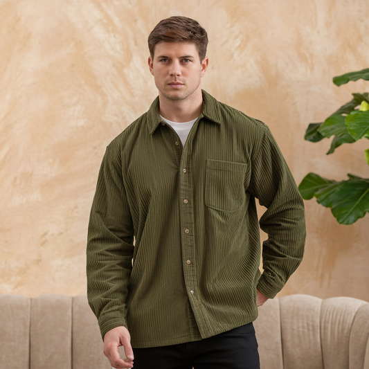 Men’s Corduroy Shirt Jacket – Soft, Structured & Perfect for Layering