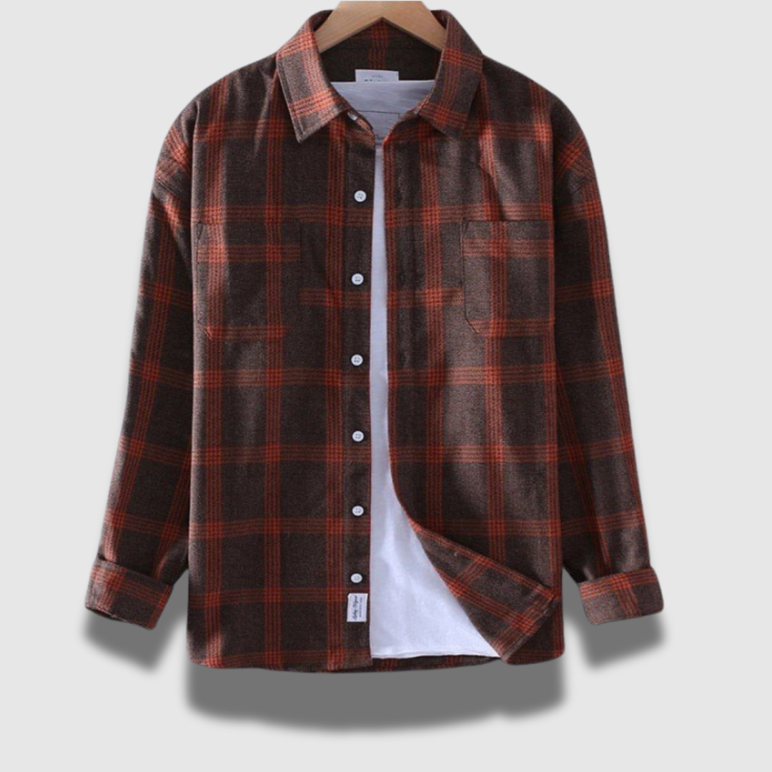 Men’s Cotton Long-Sleeve Shirt – Tailored Fit & All-Day Ease