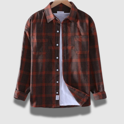 Men’s Cotton Long-Sleeve Shirt – Tailored Fit & All-Day Ease