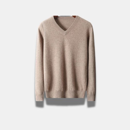 Men’s Merino Wool V-Neck Sweater – Soft, Lightweight & Office-Ready