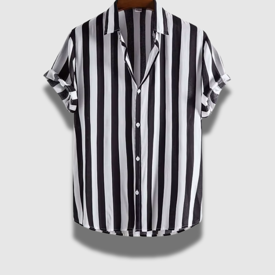 Men’s Striped Short Sleeve Shirt – Breezy, Classic & Summer-Ready
