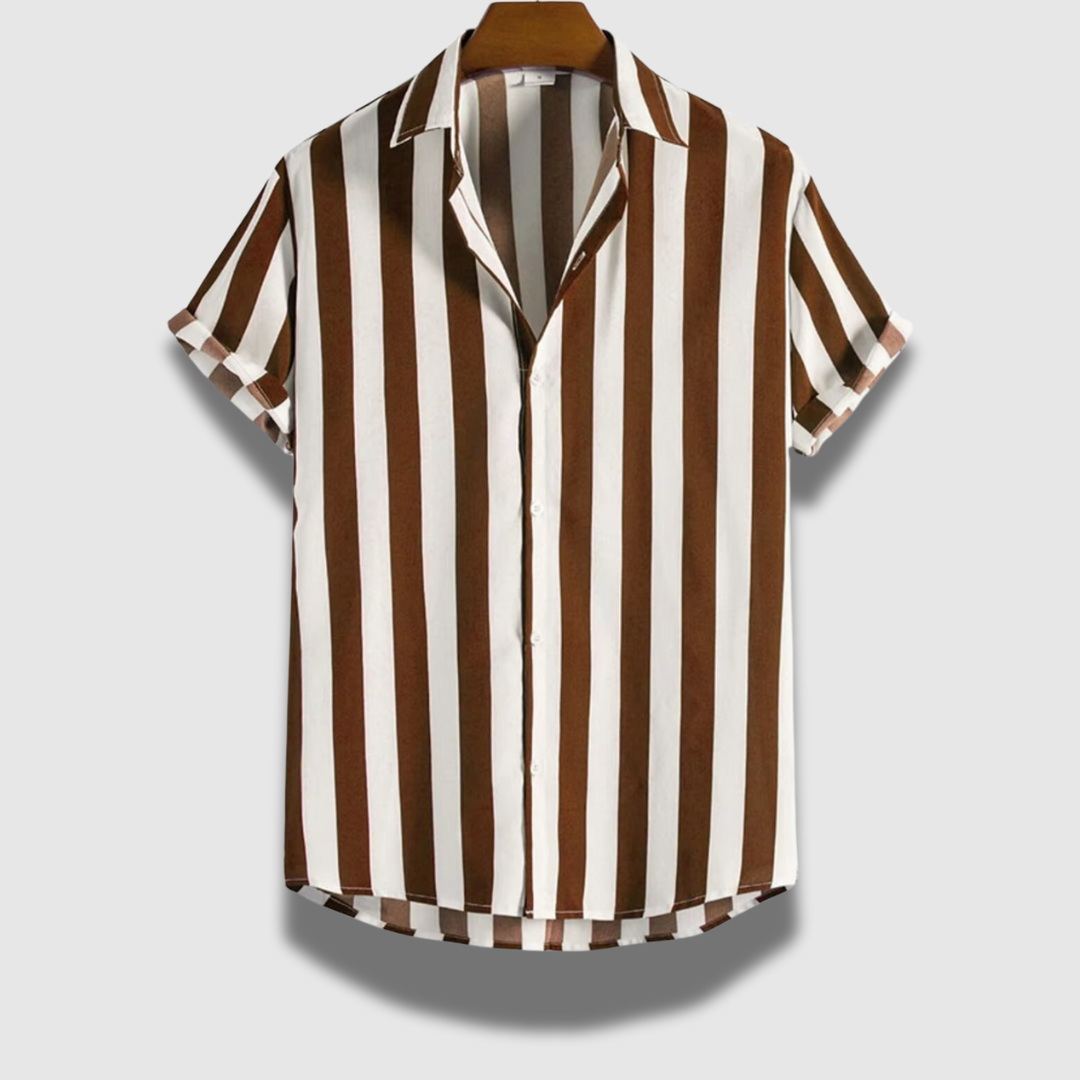 Men’s Striped Short Sleeve Shirt – Breezy, Classic & Summer-Ready