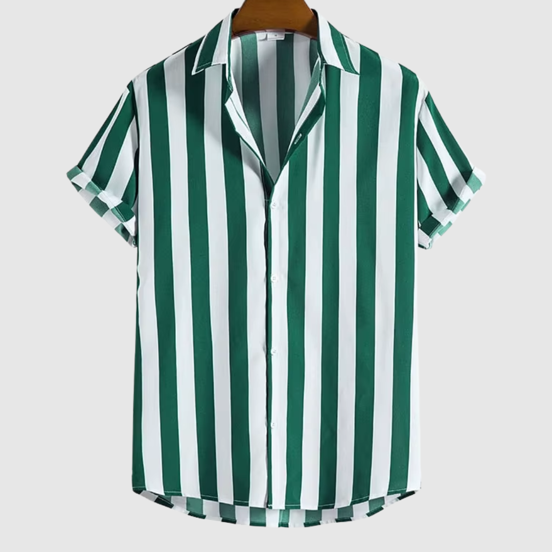 Men’s Striped Short Sleeve Shirt – Breezy, Classic & Summer-Ready