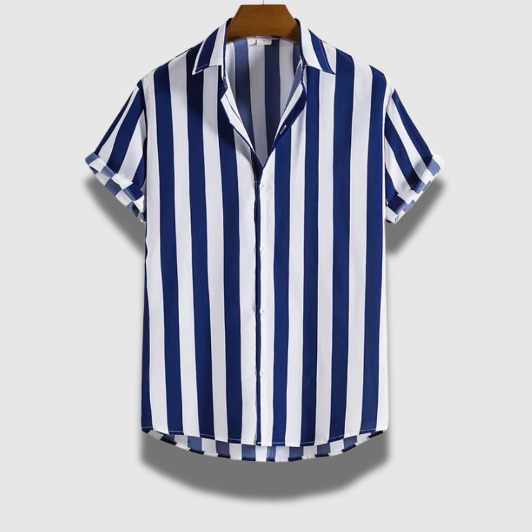 Men’s Striped Short Sleeve Shirt – Breezy, Classic & Summer-Ready