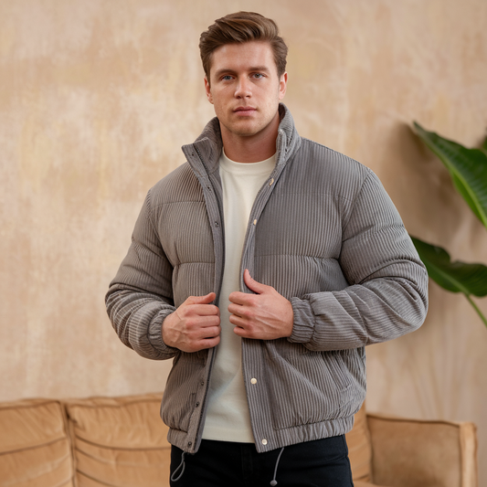 Men’s Velvet Button-Up Jacket – Soft, Refined & Timeless